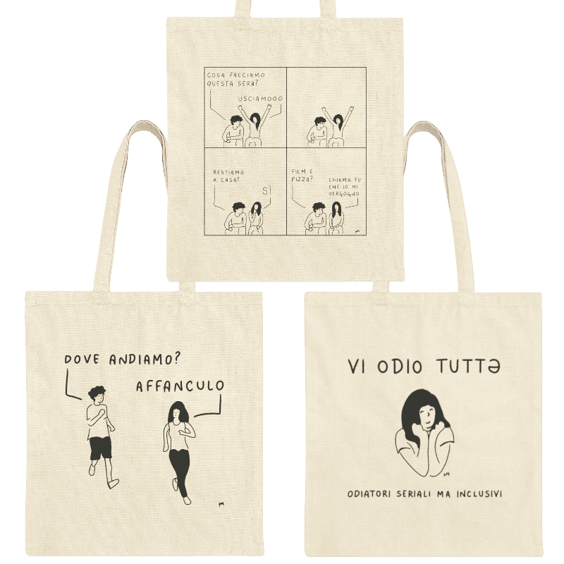 3 tote bags nicomadonia